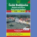 Czeskie Budziejowice, Hluboka bad Vltavou i okolice. Plan 1:15 000, mapa 1:100 000.