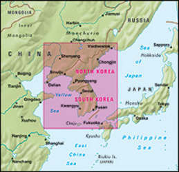 Korea Północna. Korea Południowa. Mapa samochodowa 1:1 500 000. :: MAPY