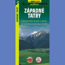 1096 Tatry Zachodnie (Západné Tatry). Mapa turystyczna 1:50 000.