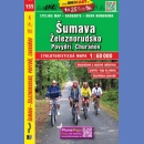 155 Szumawa, Okolice Żelaznej Rudy (Šumava, Železnorudsko). Mapa rowerowa 1:60 000.