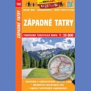 702 Tatry Zachodnie polskie i słowackie (Západné Tatry). Mapa turystyczna 1:25 000.
