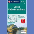Alpy Bergamskie: Lecco, Valle Brembana. Mapa turystyczna 1:50 000 laminowana.