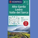 Alto Garda, Ledro, Valle del Sarca. Mapa turystyczna 1:25 000.