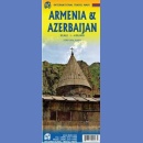 Armenia, Azerbejdżan. Mapa turystyczna 1:430 000.