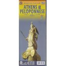 Ateny i Peloponez  (Athens & Peloponnese). Plan miasta 1:8 000, mapa 1:625 000.