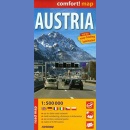 Austria. Mapa laminowana 1:500 000. 
