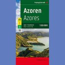 Azory (Azoren). Mapa samochodowa 1:50 000.