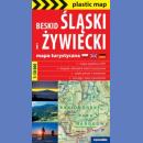 Beskid Śląski i Żywiecki. Pasmo Babiogórskie. Mapa turystyczna 1:50 000. plastic map