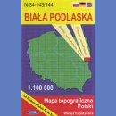 Biała Podlaska N-34-143/144<BR>Mapa topograficzna 1:100 000. Wydanie turystyczne 