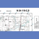 Bielsk Podlaski N-34-119-C,D. Mapa topograficzna 1:50 000. Układ UTM