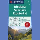 Bludenz, Schruns, Klosteral. Mapa turystyczna 1:50 000.