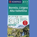 Bormio, Livigno, Alta Valtellina. Mapa turystyczna 1:50 000 wodoodporna