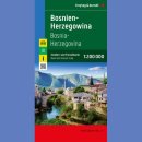 Bośnia i Hercegowina<BR>Mapa drogowa i turystyczna 1:200 000.