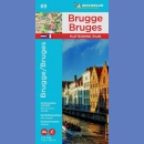 Brugia (Brugge, Bruges). Plan miasta 1:10 000.