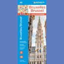 Bruksela (Bruxelles, Brussel). Plan 1:17 500.
