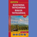 Bukowina Tatrzańska, Białka Tatrzańska. Mapa turystyczna 1:30 000.