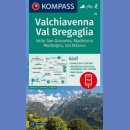 Chiavenna, Bergell (Valchiavenna, Val Bregaglia). Mapa turystyczna 1:50 000 laminowana.
