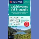 Chiavenna, Bergell (Valchiavenna, Val Bregaglia). Mapa turystyczna 1:50 000 laminowana.