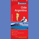 Chile, Argentyna (Argentina). Mapa samochodowa 1:2 000 000