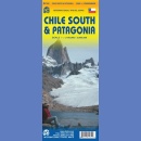 Chile Południowe, Patagonia. Mapa turystyczna 1:1 750 000/1:2 000 000.