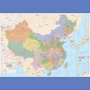 Chiny. Mapa ścienna administracyjno-drogowa 1:4 500 000.