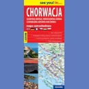 Chorwacja, Słowenia, Bośnia i Hercegowina, Serbia, Czarnogóra, Kosowo, Macedonia. Mapa samochodowa 1:650 000. see you! in...