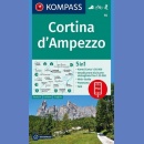 Cortina d'Ampezzo. Mapa turystyczna 1:50 000 laminowana