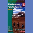 Costabona - Alta Vall der Ter. Mapa turystyczna 1:25 000.