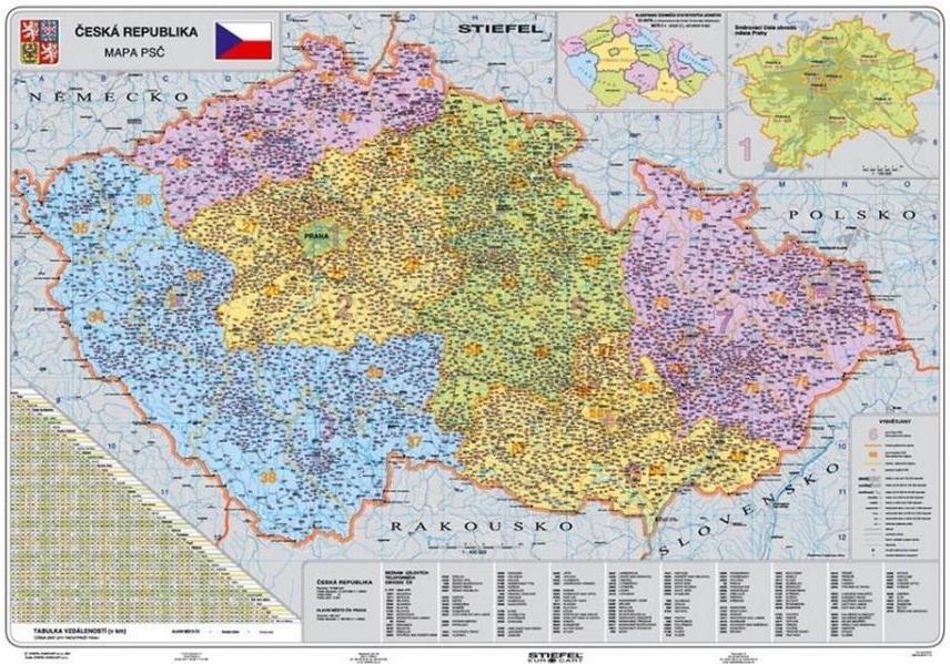 Czechy Mapa Fizyczna