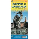 Dania, Kopenhaga. Mapa turystyczna, plan miasta,  1:450 000/1:7000