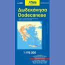 Dodekanez (Dodekanese). Mapa turystyczna 1:195 000.