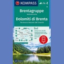 Dolomity Brenta (Dolomiti di Brenta). Mapa turystyczna 1:50 000 laminowana