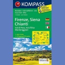 Firenze, Siena, Chianti. Mapa turystyczna 1:50 000 laminowana