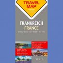 Francja. Mapa turystyczna 1:800 000. Travel Map
