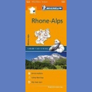 Francja: Rodan-Alpy (Rhone Alpes). Mapa 1:200 000.