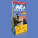 Gdańsk, Gdynia, Sopot. Plan miasta laminowany 1:26 000. comfort! map