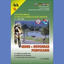 Gemer, Nowogród, Podpolanie (Gemer, Novohrad, Podpoľanie).<BR>Mapa rowerowa 1:100 000