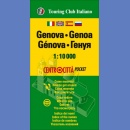 Genua (Genova). Plan kieszonkowy 1:8 000.
