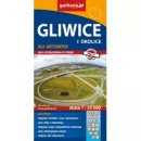 Gliwice i okolice. Plan miasta 1:11 000. Mapa okolic 1:50 000. 