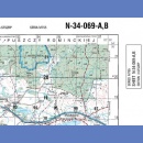 Gołdap N-34-069-A,B. Mapa topograficzna 1:50 000 Układ UTM