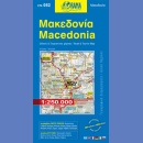 Grecja: Macedonia. Mapa turystyczna 1:250 000.