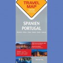Hiszpania, Portugalia. Mapa turystyczna 1:800 000. Travel Map