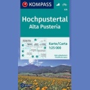 Hochpustertal, Val Pusteria (Pustertal). Mapa turystyczna 1:25 000 laminowana