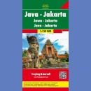Indonezja: Jawa, Dżakarta (Java, Djakarta). Mapa samochodowa 1:75 000.