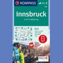 Innsbruck i okolice (Innsbruck und Umgebung). Mapa turystyczna 1:35 000 laminowana.