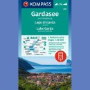 Jez. Garda i okolice (Gardasee und Umgebung). Zestaw 3 map turystycznych 1:35 000.