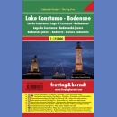 Jezioro Bodeńskie (Bodensee, Lake Constance). Mapa turystyczna 1:115 000 laminowana.