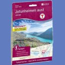 Jotunheimen wschód. Mapa turystyczno-topograficzna 1:50 000.