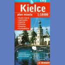 Kielce +6. Plan miasta 1:18 000