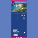 Korfu (Korfou). Mapa turystyczna 1:65 000